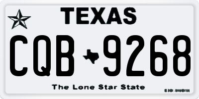 TX license plate CQB9268