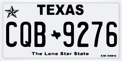 TX license plate CQB9276