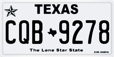 TX license plate CQB9278