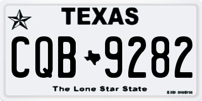 TX license plate CQB9282