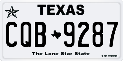 TX license plate CQB9287