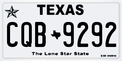 TX license plate CQB9292