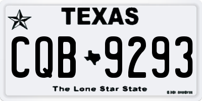 TX license plate CQB9293