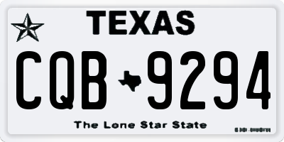 TX license plate CQB9294