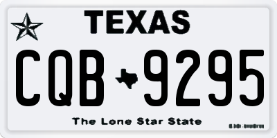 TX license plate CQB9295