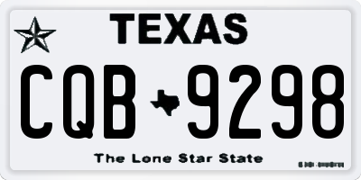 TX license plate CQB9298