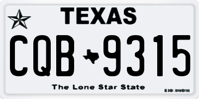 TX license plate CQB9315