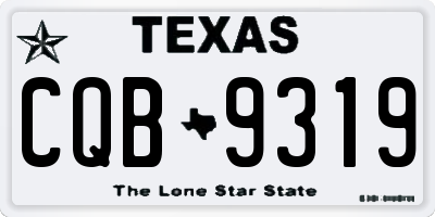 TX license plate CQB9319
