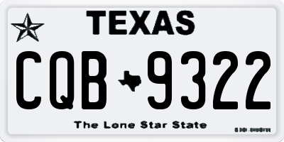 TX license plate CQB9322