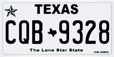 TX license plate CQB9328