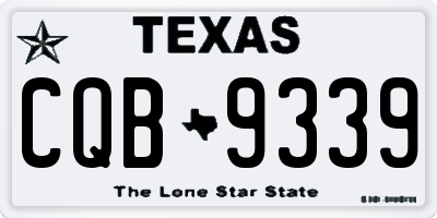 TX license plate CQB9339