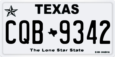TX license plate CQB9342