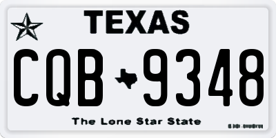TX license plate CQB9348