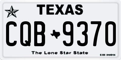 TX license plate CQB9370