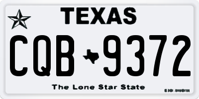 TX license plate CQB9372