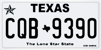 TX license plate CQB9390