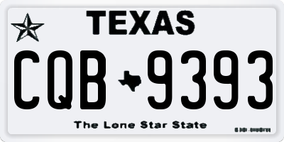 TX license plate CQB9393
