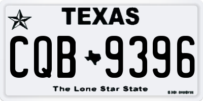 TX license plate CQB9396
