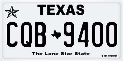 TX license plate CQB9400