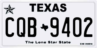 TX license plate CQB9402