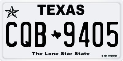 TX license plate CQB9405