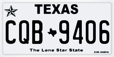 TX license plate CQB9406