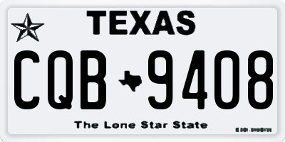 TX license plate CQB9408