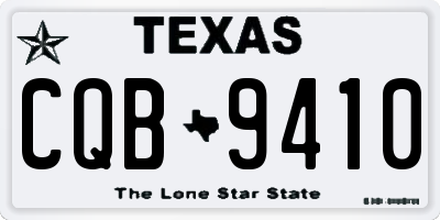TX license plate CQB9410
