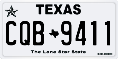 TX license plate CQB9411