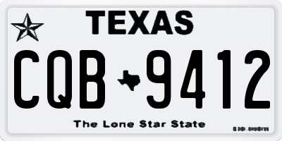TX license plate CQB9412
