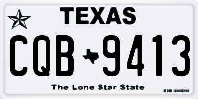 TX license plate CQB9413
