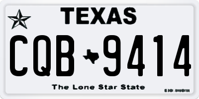 TX license plate CQB9414