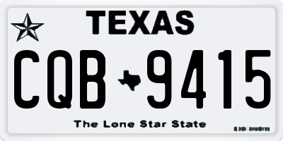 TX license plate CQB9415