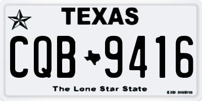 TX license plate CQB9416