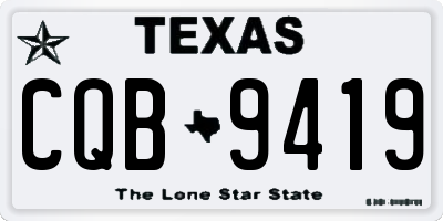 TX license plate CQB9419