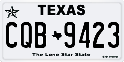 TX license plate CQB9423