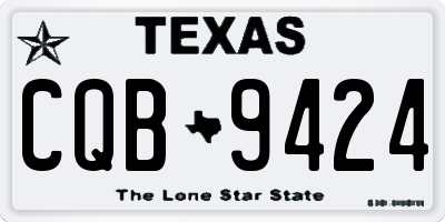 TX license plate CQB9424