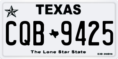 TX license plate CQB9425