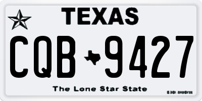 TX license plate CQB9427
