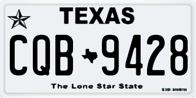 TX license plate CQB9428