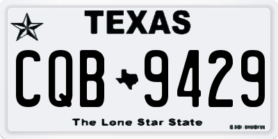TX license plate CQB9429