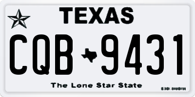 TX license plate CQB9431
