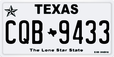 TX license plate CQB9433