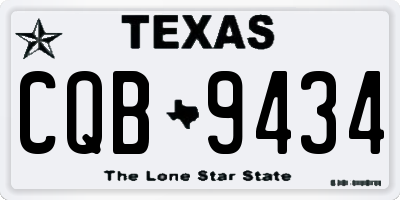 TX license plate CQB9434