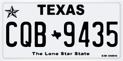 TX license plate CQB9435