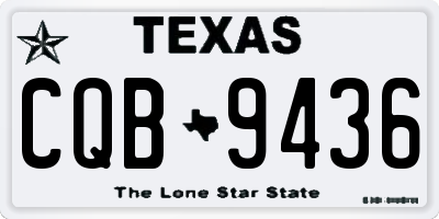 TX license plate CQB9436