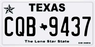 TX license plate CQB9437