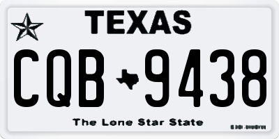 TX license plate CQB9438