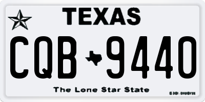TX license plate CQB9440