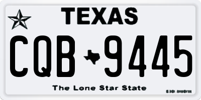 TX license plate CQB9445